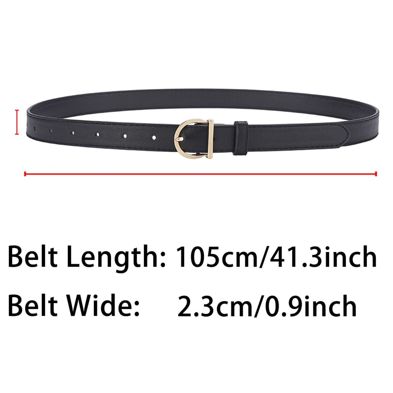 Womens Luxury PU Leather Belt with Pin Buckle Fashionable, Soft & Versatile