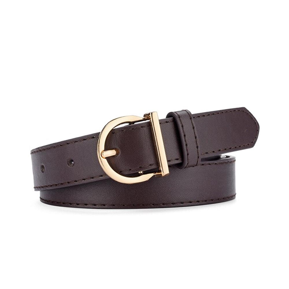 Womens Luxury PU Leather Belt with Pin Buckle Fashionable, Soft & Versatile