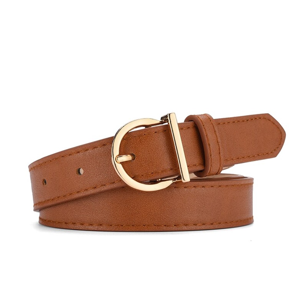 Womens Luxury PU Leather Belt with Pin Buckle Fashionable, Soft & Versatile