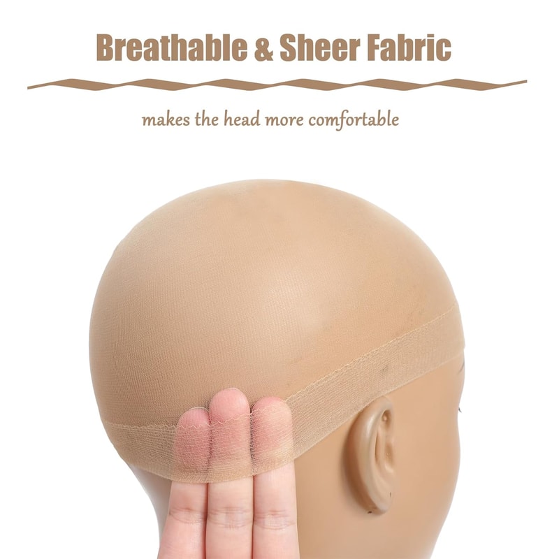 Invisible UltraThin Lace Front Wig Cap For Women Stretchy Nylon Stocking Cap 2