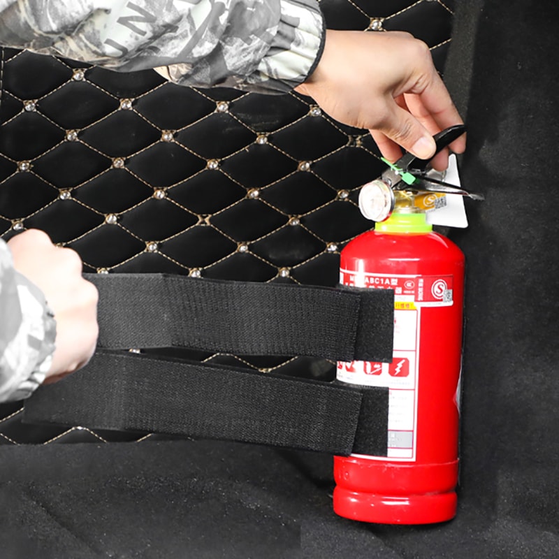 Car Trunk Organizer Elastic Fire Extinguisher Fixing Belt Storage Bag 4