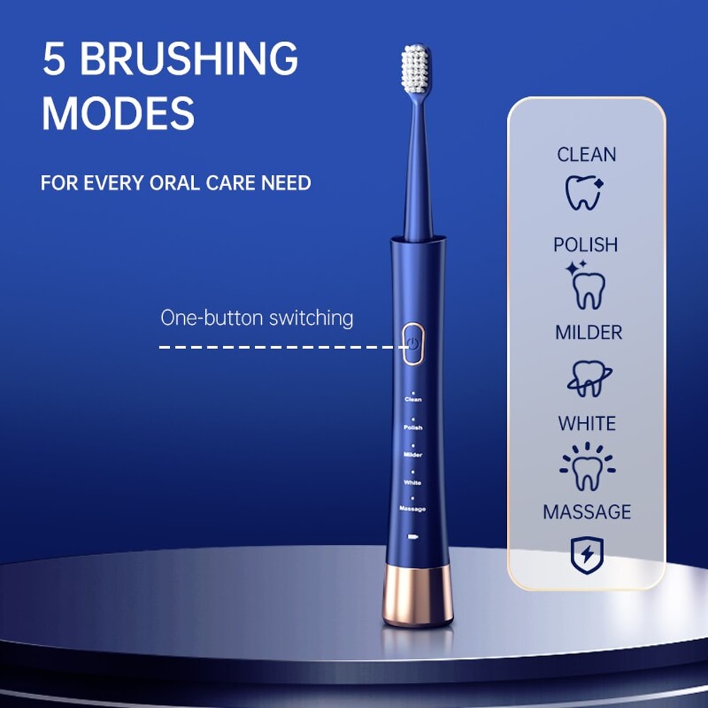 Electric Toothbrush With Gear Mode TypeC Charging For Men Women 1