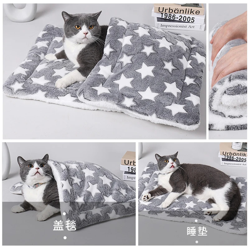 Flannel Pet Sleeping Mat For Dogs And Cats Plush Cozy Dog Bed For All Sizes Ideal For Winter Comfor 5