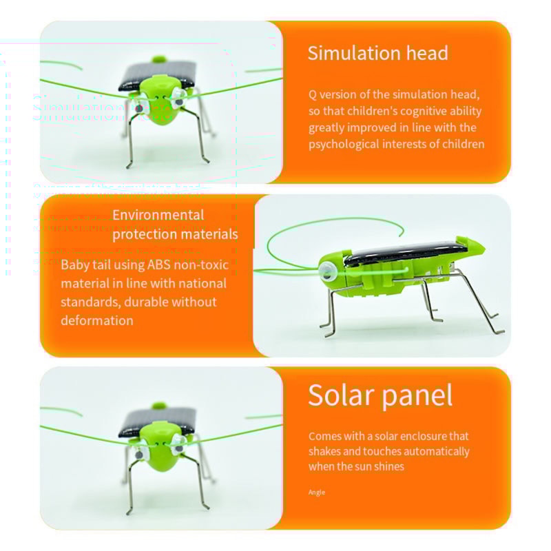 Solar Grasshopper Puzzle Toy Interactive Science Educational Gift For Kids Boys Girls 2