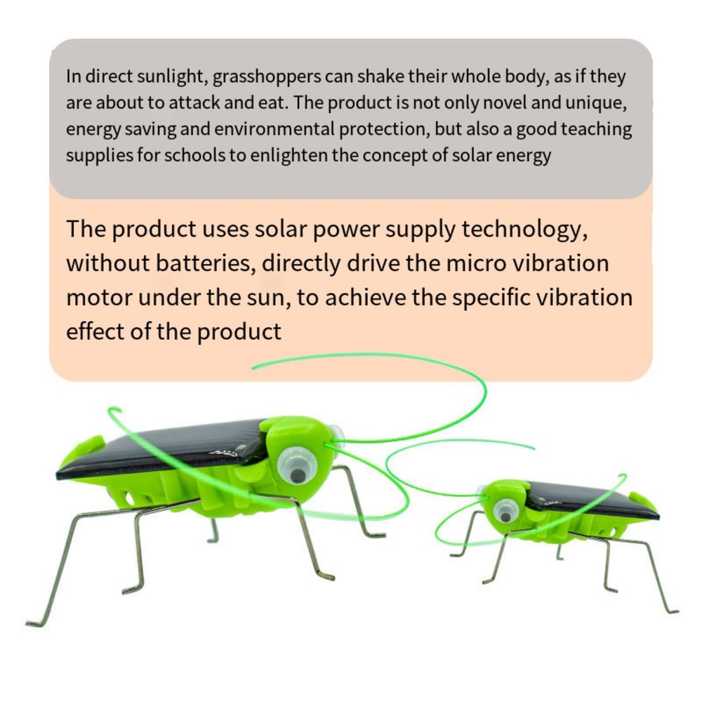 Solar Grasshopper Puzzle Toy Interactive Science Educational Gift For Kids Boys Girls 3