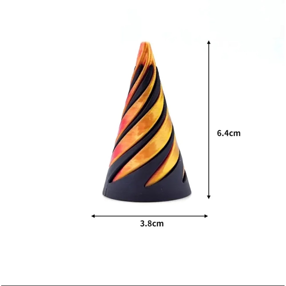 Spiral Cone Toy Impossible Pyramid Passthrough Sculpture Vortex Thread Illusion Toy 2