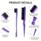 Professional Hair Styling Comb Set for Wigs Includes Mouse Tail Comb, Edge Brush, and Triple Tear Hair Brush