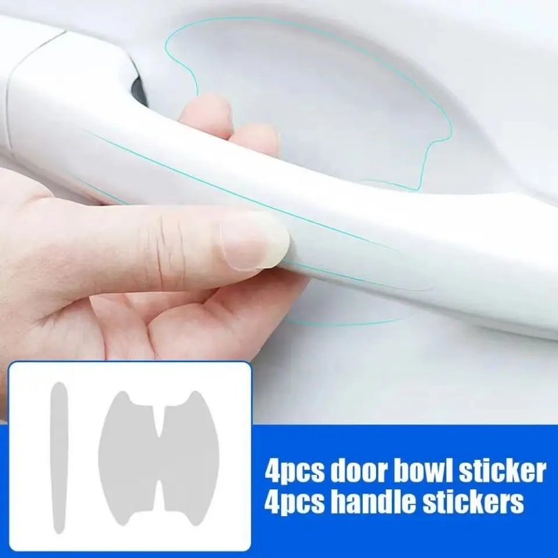 Car Door Bowl Antiscratch Stickers Clear Protection Film For Door Handles 3