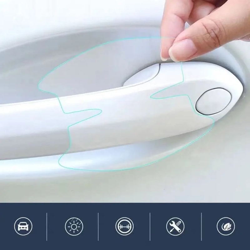 Car Door Bowl Antiscratch Stickers Clear Protection Film For Door Handles 5