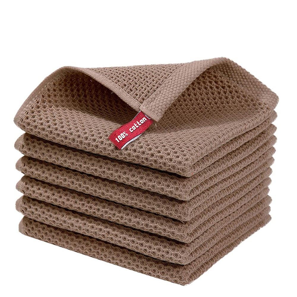 Soft Cotton Honeycomb Dishcloth Towel For Kitchen Household Cleaning 8