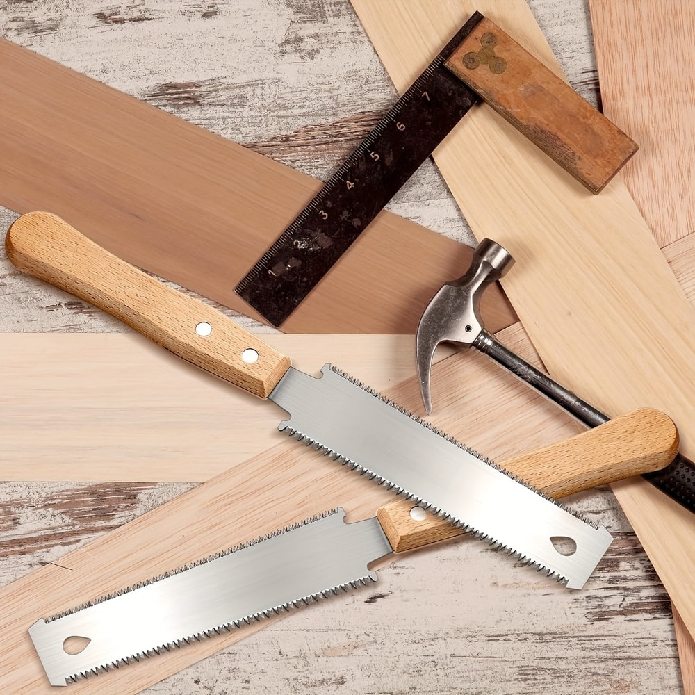 Double-Sided Hand Saw Flexible Blade for Flush Cutting Perfect for Woodworking and Household Tasks