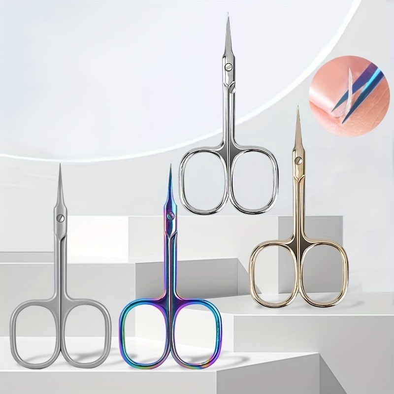 Curved Tip Cuticle Scissors Precision Nail Clippers For Manicure Eyebrow Care 5