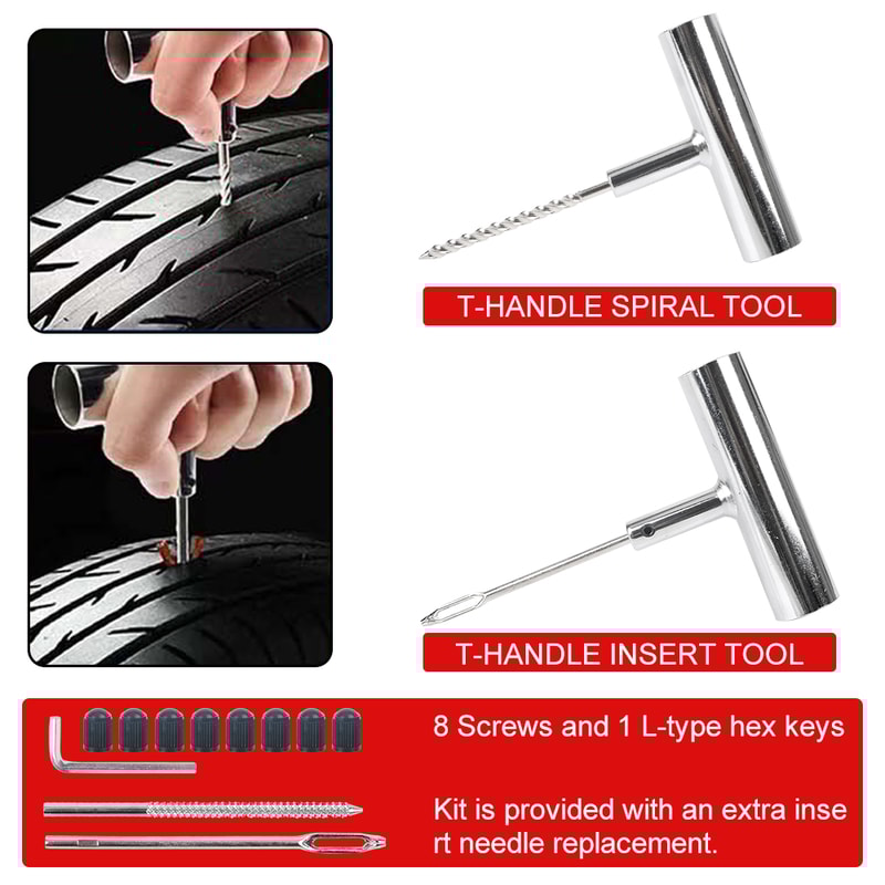 Tyre Repair Kit For Auto Bike Tire Puncture Fixing Motorcycle Car Tools 1