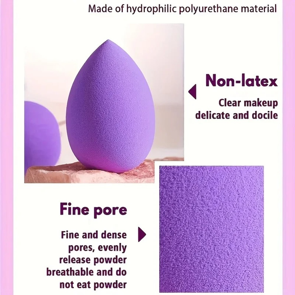 Professional Makeup Sponge Set Soft, Multi-Purpose Blending Tools for Flawless Foundation & Blush Application