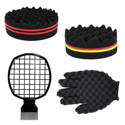 afro twist hair comb sponge set curly hair styling brush for men & women