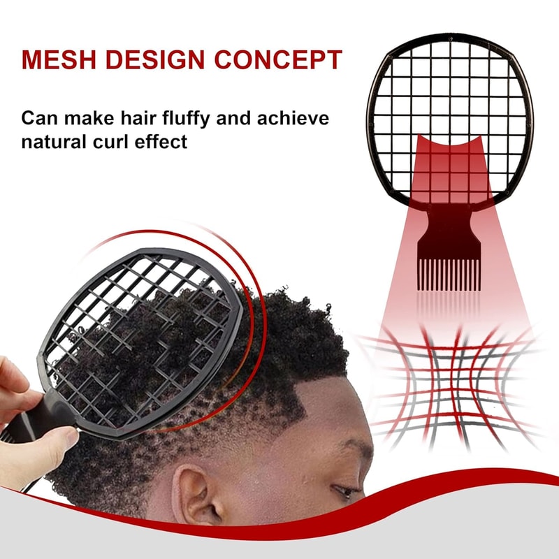 Afro Twist Hair Comb Sponge Set Curly Hair Styling Brush For Men Women 4