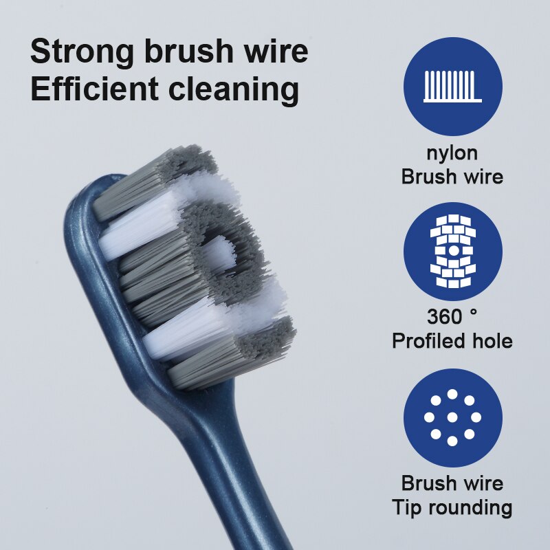 Whole Mouth Clean MediumHard Bristle Toothbrush For Adults Pack Whitening Effect Superior Cleaning 3