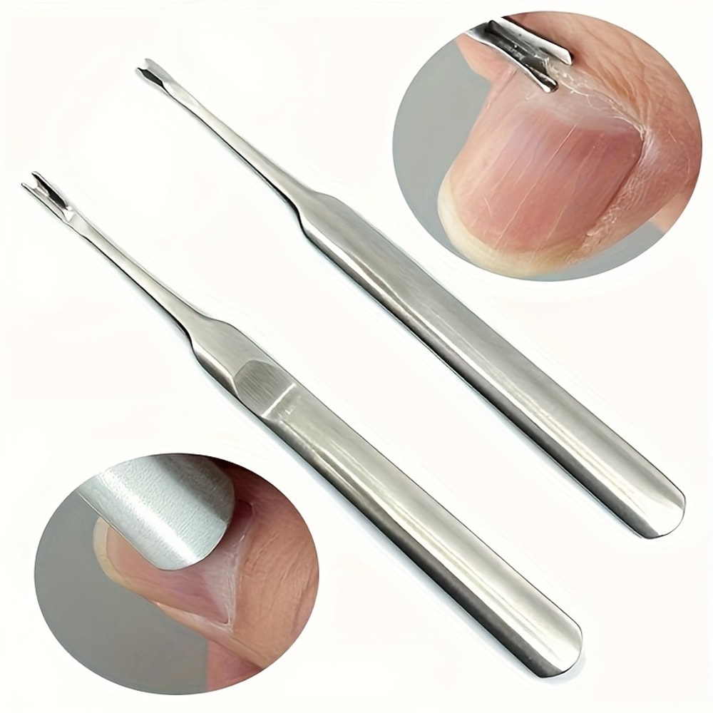 Professional Stainless Steel Cuticle Pusher and Dead Skin Remover for Manicure and Pedicure