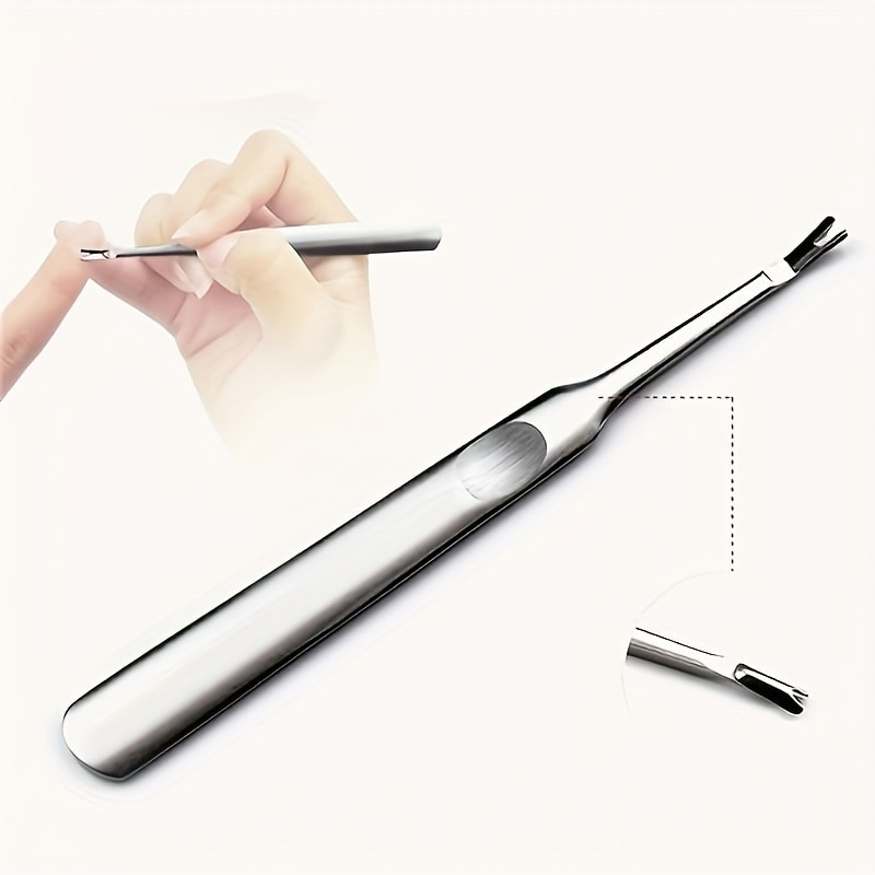 Professional Stainless Steel Cuticle Pusher and Dead Skin Remover for Manicure and Pedicure