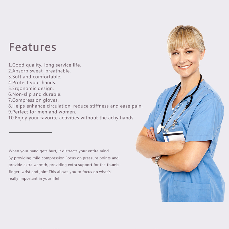 Compression Arthritis Gloves For Joint Pain Relief Wrist Support Cotton Therapy Wristband For Men 4