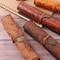 Creative Retro Leather Pencil Case Large Capacity Treasure Map Roll Pencil Bag with Embossed Buckle