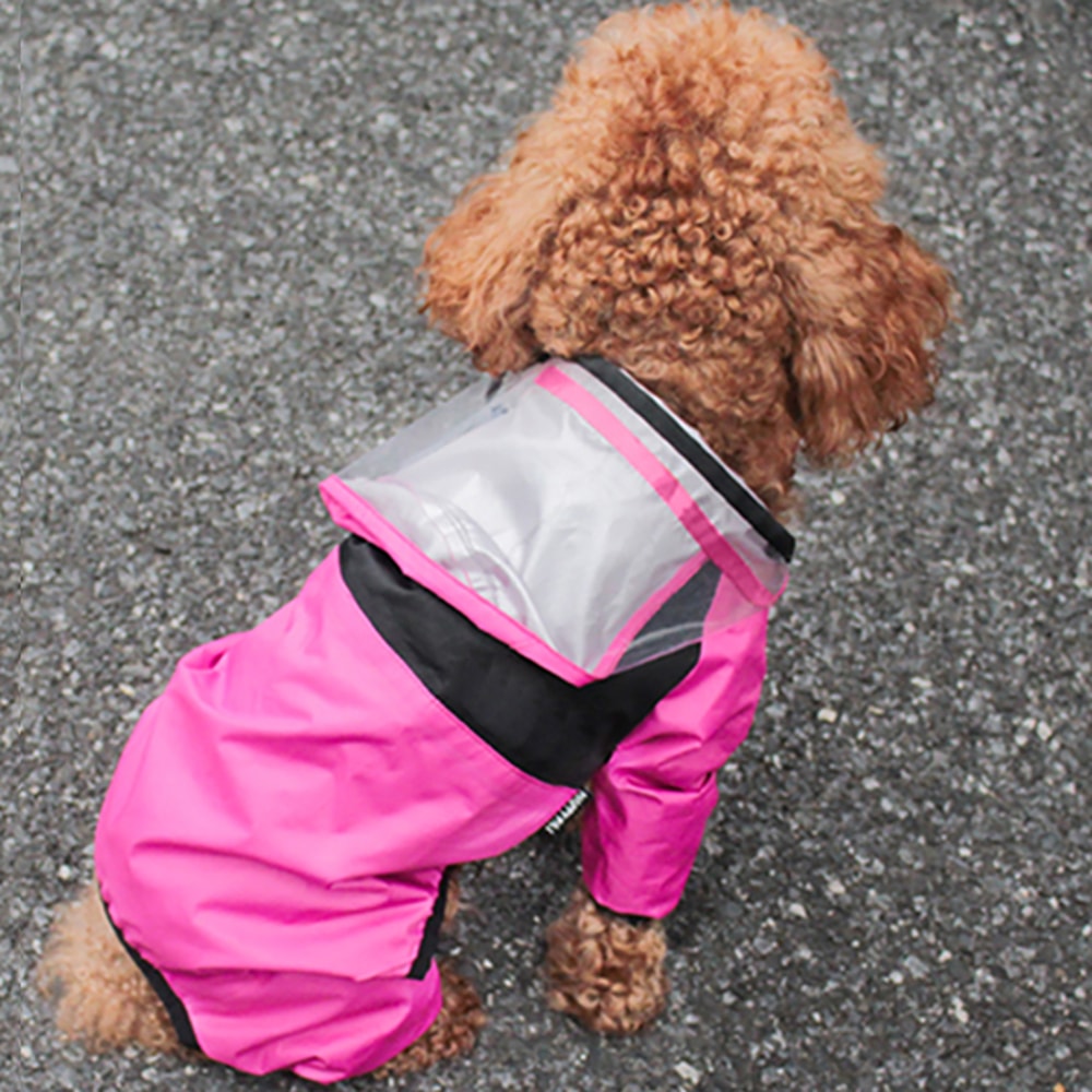Waterproof Dog Raincoat Jacket For Dogs Stylish Pet Coat With Dog Face Design WaterResistant Comfo 5