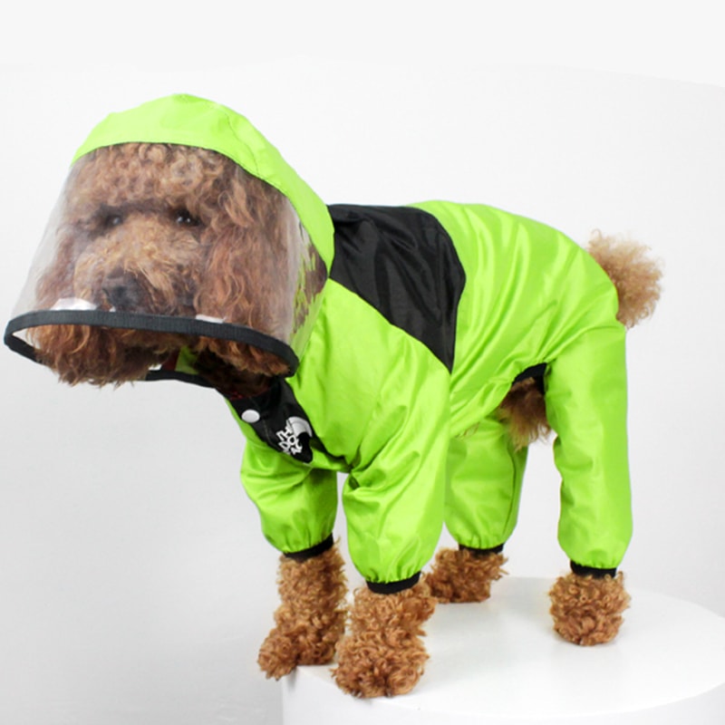Waterproof Dog Raincoat Jacket For Dogs Stylish Pet Coat With Dog Face Design WaterResistant Comfo 6