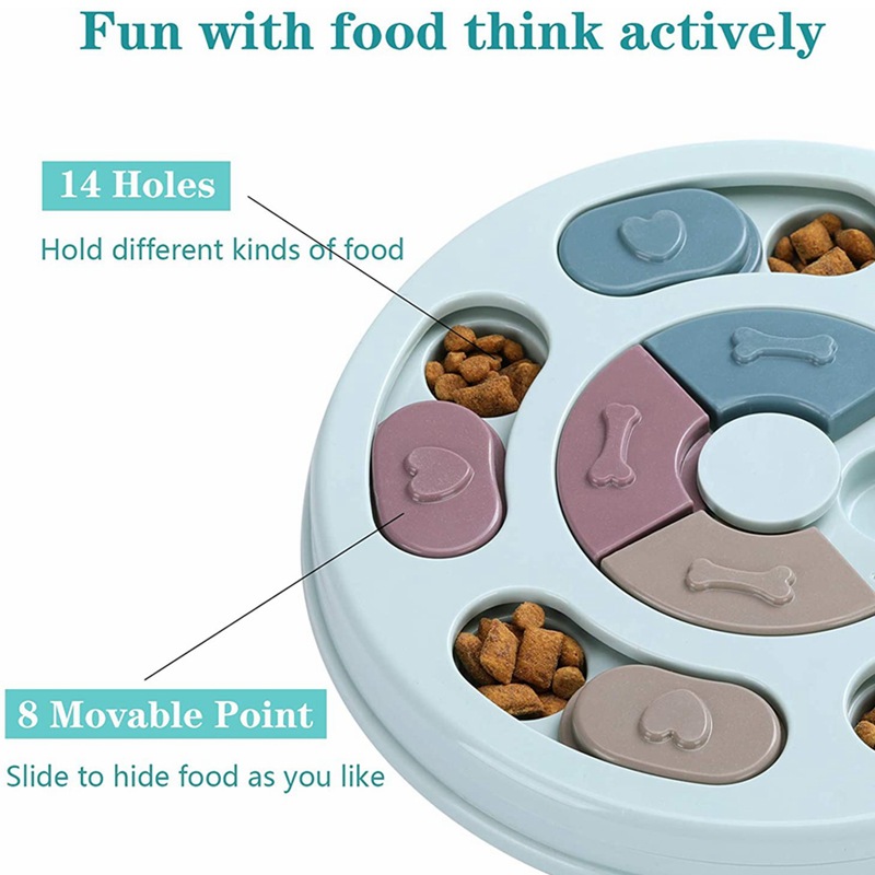 Interactive Dog Food Hiding Bowl Slow Food Training Toy For Boredom Relief 1