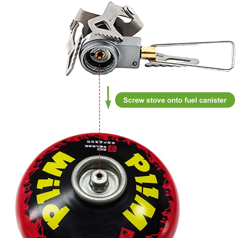 Mini Titanium Camping Gas Burner Ultralight Outdoor Gas Stove For Survival Picnic Cooking 2