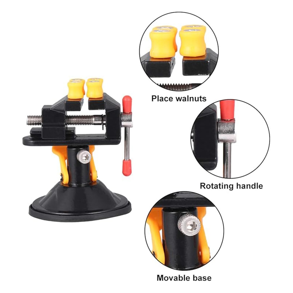 Rotatable Jewelry Vice Vise Stand Adjustable Mini Drill Press Bench Clamp for Engraving and More