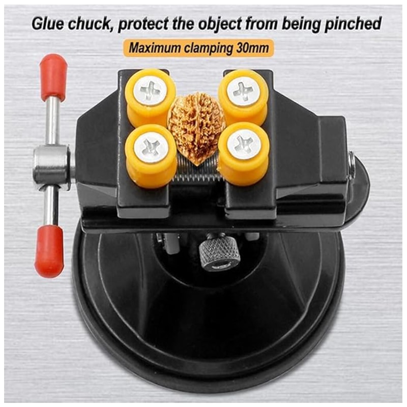 Rotatable Jewelry Vice Vise Stand Adjustable Mini Drill Press Bench Clamp for Engraving and More