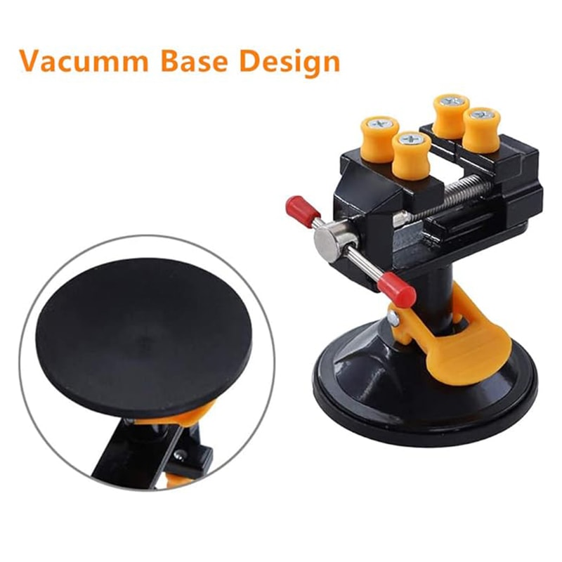 Rotatable Jewelry Vice Vise Stand Adjustable Mini Drill Press Bench Clamp for Engraving and More