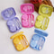 Mini Square Contact Lens Case With Mirror Compact Colorful Travel Kit For Women 0