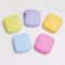 Mini Square Contact Lens Case With Mirror Compact Colorful Travel Kit For Women 4