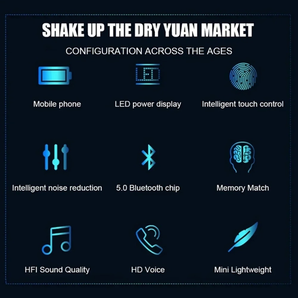 Wireless Bluetooth Earbuds With Mic Hifi Stereo Sports Headphones 4