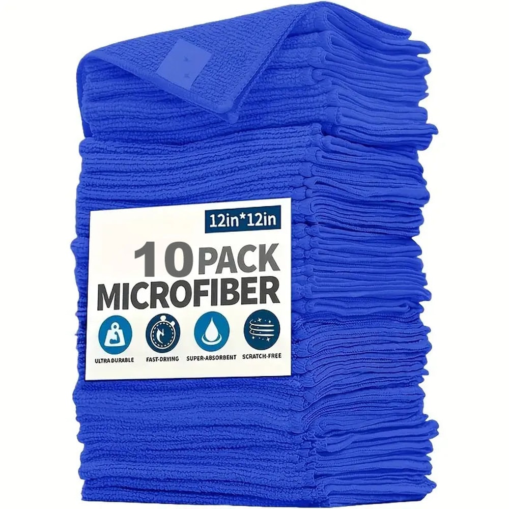Super Absorbent Microfiber Cleaning Cloths LintFree Reusable Towels For Car Windows 10