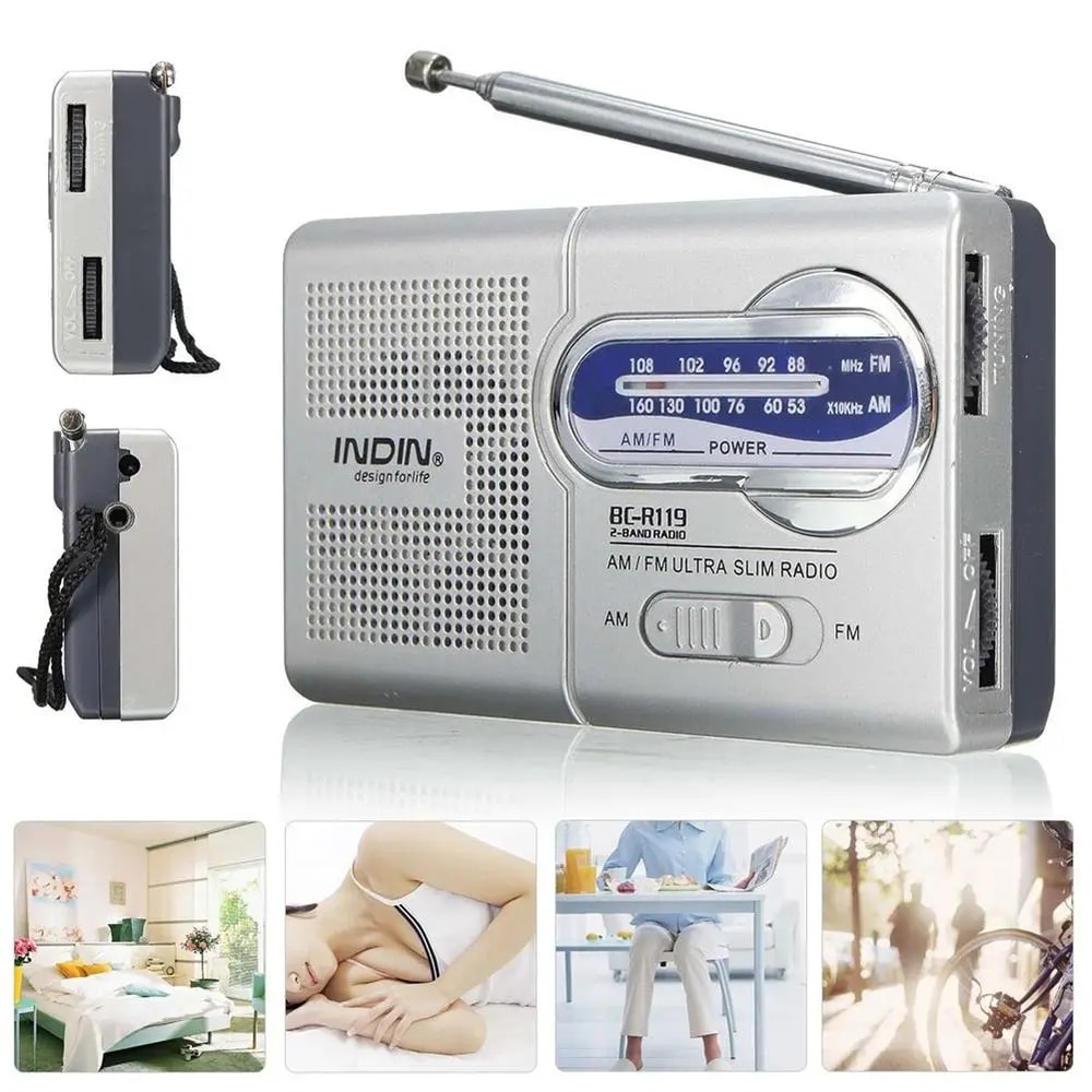 Portable AM/FM Radio Battery Operated with Best Reception, Long-Lasting for Emergency, Hurricane, Walking, and Running