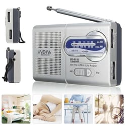 portable am/fm radio battery operated with best reception, long-lasting for emergency, hurricane, walking, and running