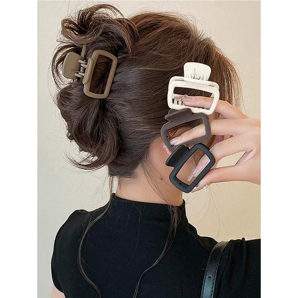 Elegant Square Hair Claw Clips Lightweight & Stylish Hair Accessories for Every Day