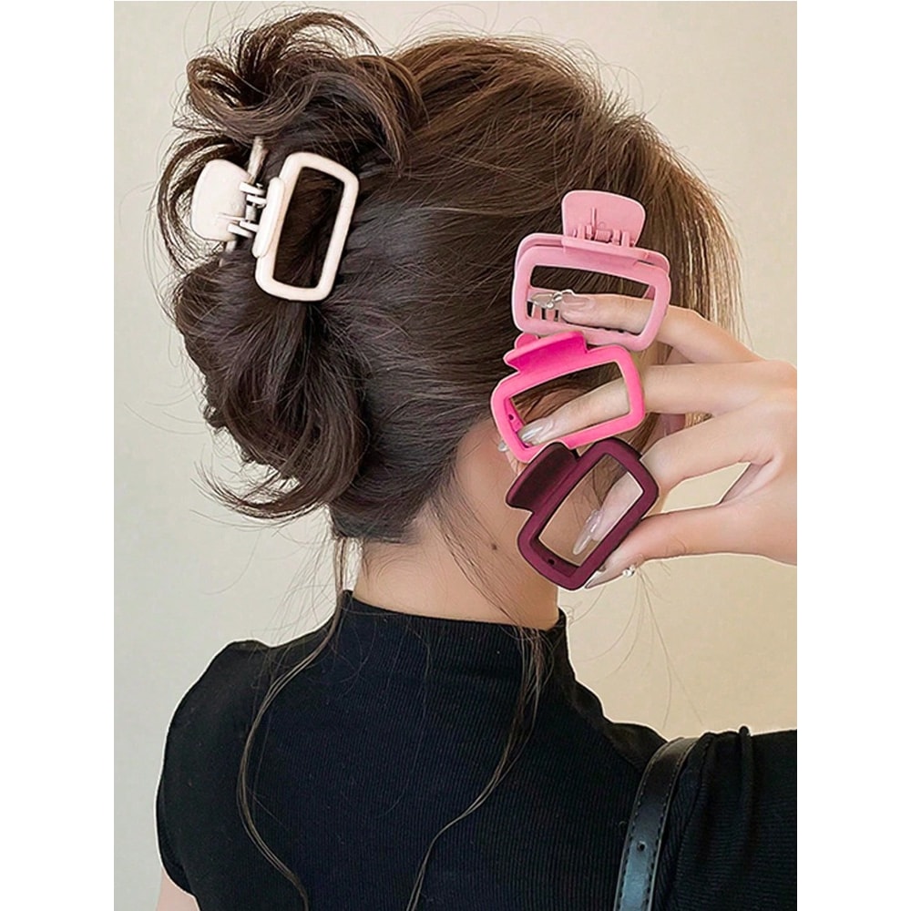 Elegant Square Hair Claw Clips Lightweight & Stylish Hair Accessories for Every Day