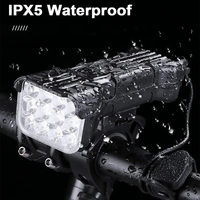 Rechargeable Bicycle Front Light With Horn Bike Safety Lamp For Night Riding 4