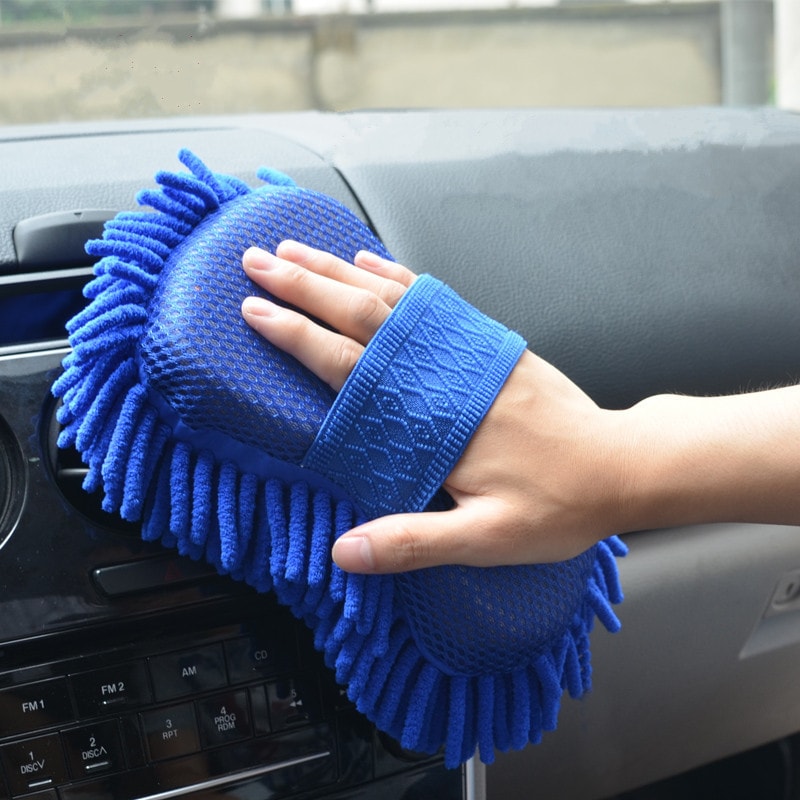 Car Cleaning Gloves Microfiber Auto Washer Sponge Towel For Vehicle Care 3