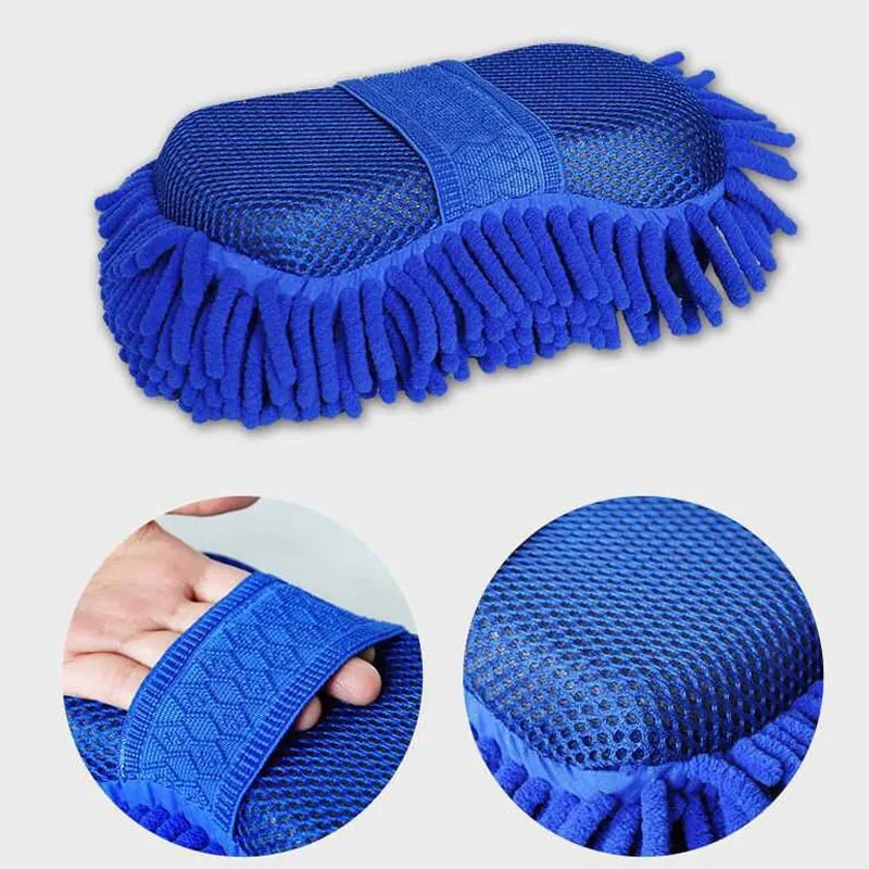 Car Cleaning Gloves Microfiber Auto Washer Sponge Towel For Vehicle Care 4