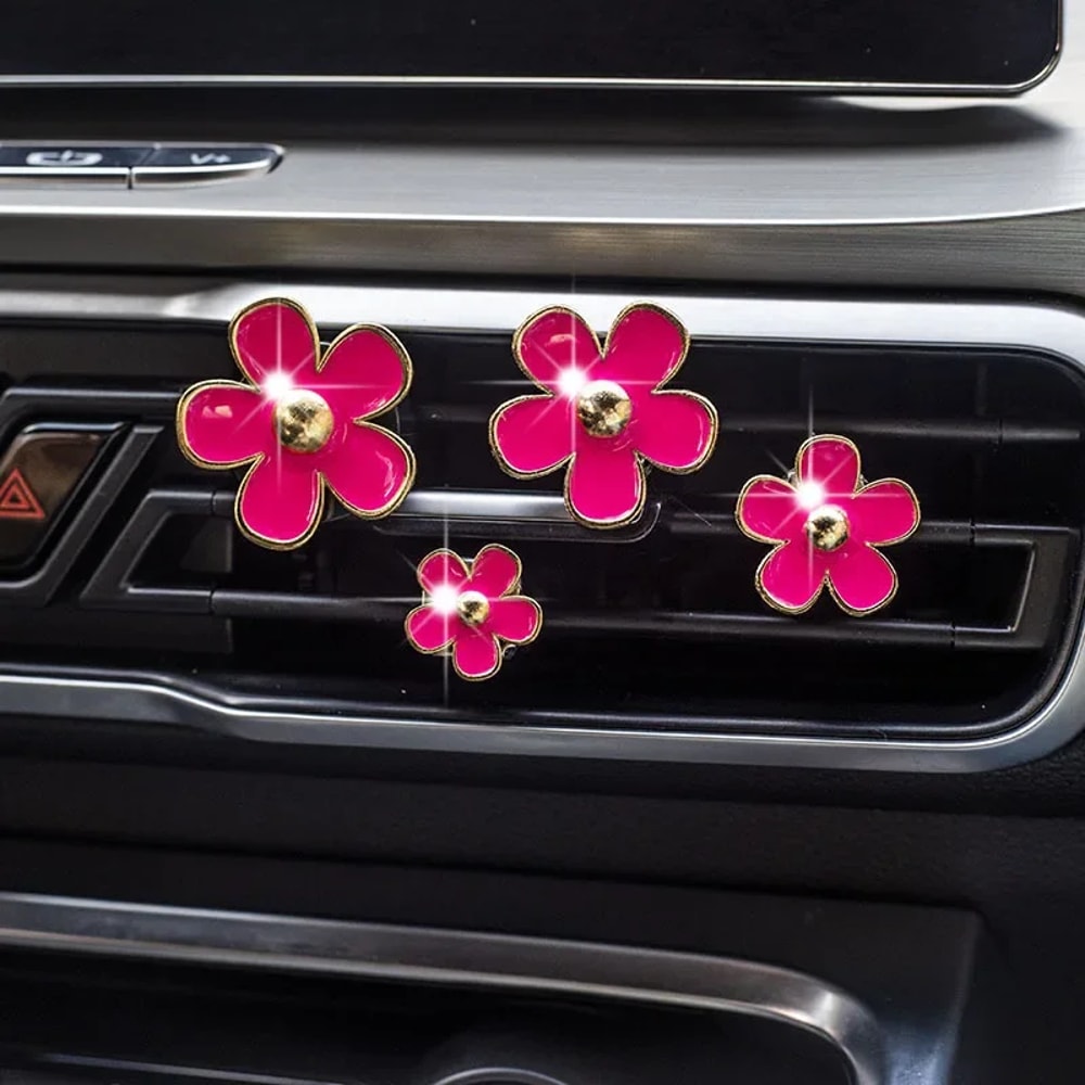 Portable Car Air Freshener Clip Daisy Aroma Diffuser For Car Vent Decoration 3