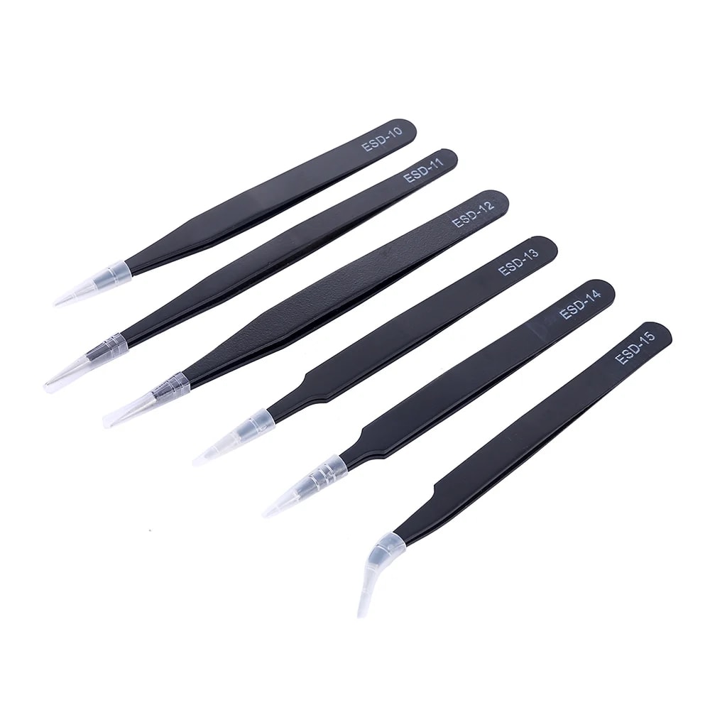 AntiStatic ESD Precision Tweezers Set For Electronics Repair 3