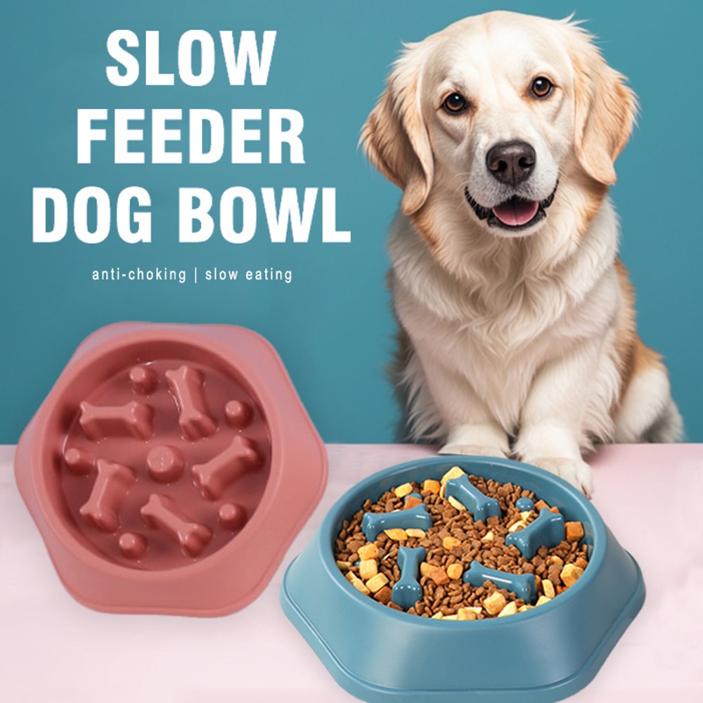 Slow Feeder Dog Bowl AntiChoking AntiSlip Puzzle Feeder For Small And Medium Dogs 2