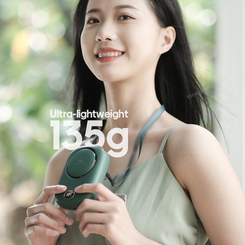 Portable Hanging Neck Fan Mini Cooling Bladeless USB Rechargeable Sports Fan for Outdoor Travel and Activities