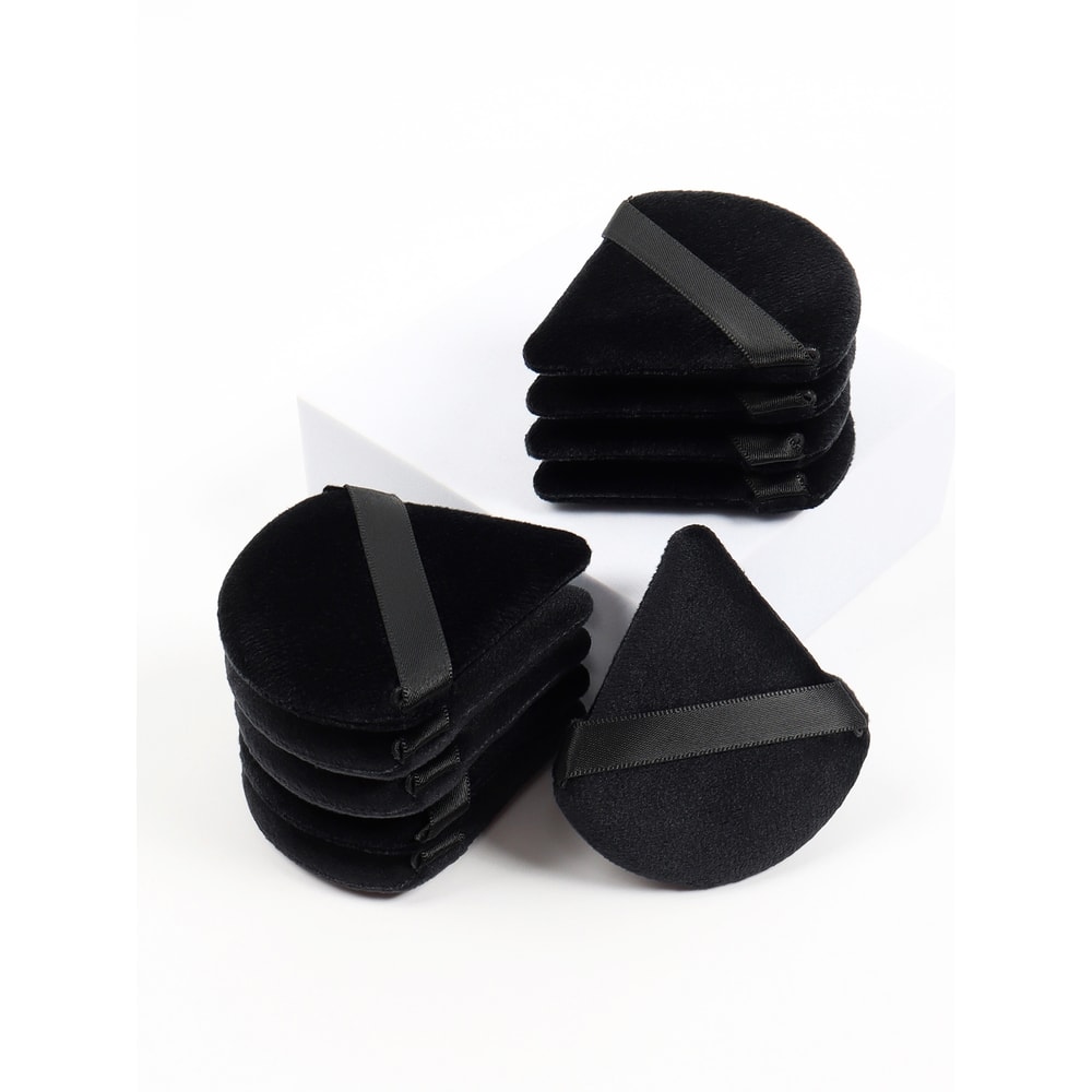 Soft Velvet Black Triangle Makeup Sponge For Flawless Foundation Application 2