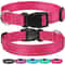 Reflective Dog Collar With Adjustable Safety Strap Durable Nylon Pet Traction Rope For Small And Me 1