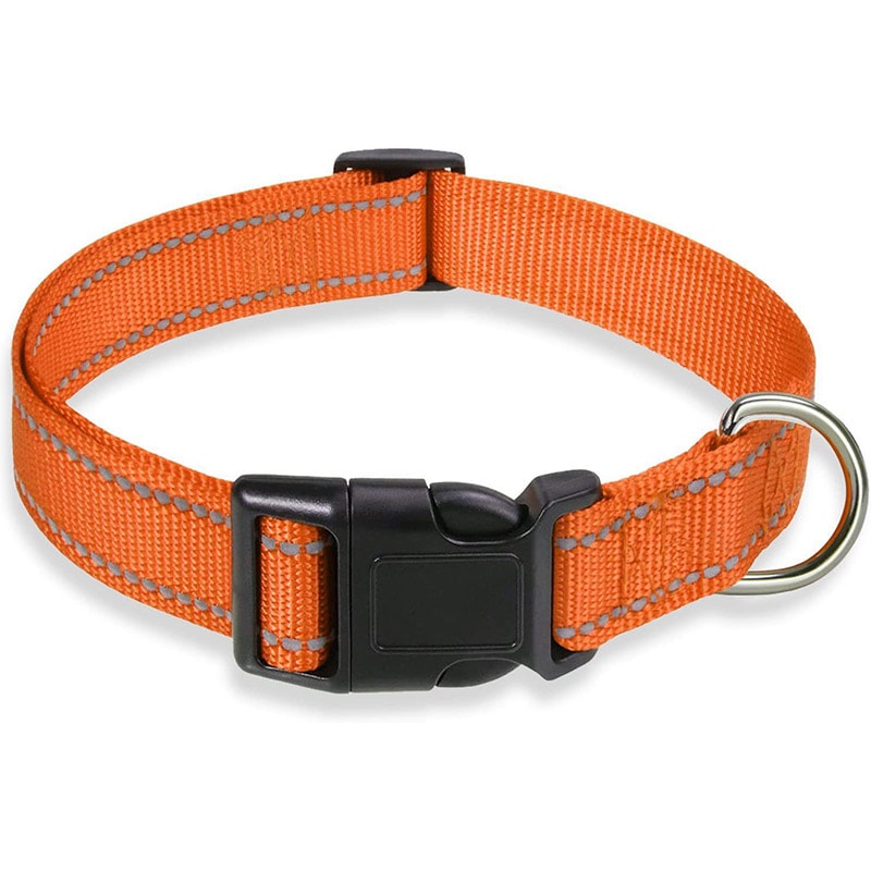 Reflective Dog Collar With Adjustable Safety Strap Durable Nylon Pet Traction Rope For Small And Me 10